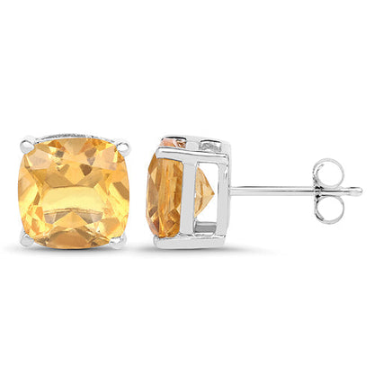 5.80 Carat Genuine Citrine .925 Sterling Silver Earrings  DestGlow