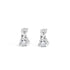 14K White Gold 1/4 Cttw Double Diamond Drop and Dangle Stud Earrings (H-I Color, SI1-SI2 Clarity) by Bids.com