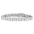 10K White Gold Round and Baguette Cut Diamond Bracelet (2.00 cttw, H-I Color, I2-I3 Clarity) by Bids.com