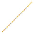 14k Tri Color Gold Mariner Link Anklet by Bids.com