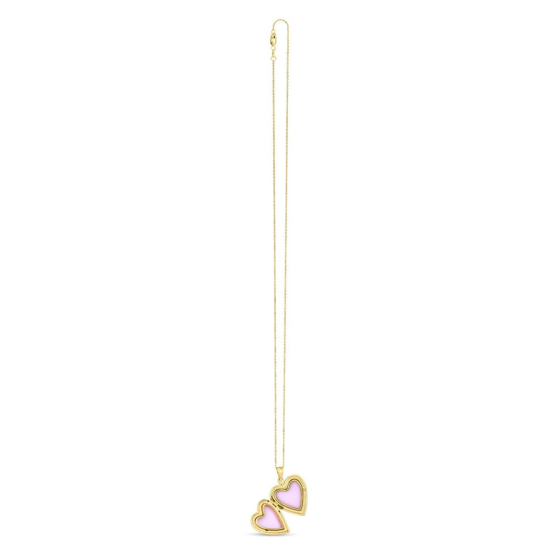 14k Yellow Gold Diamond Heart Locket Necklace by Bids.com