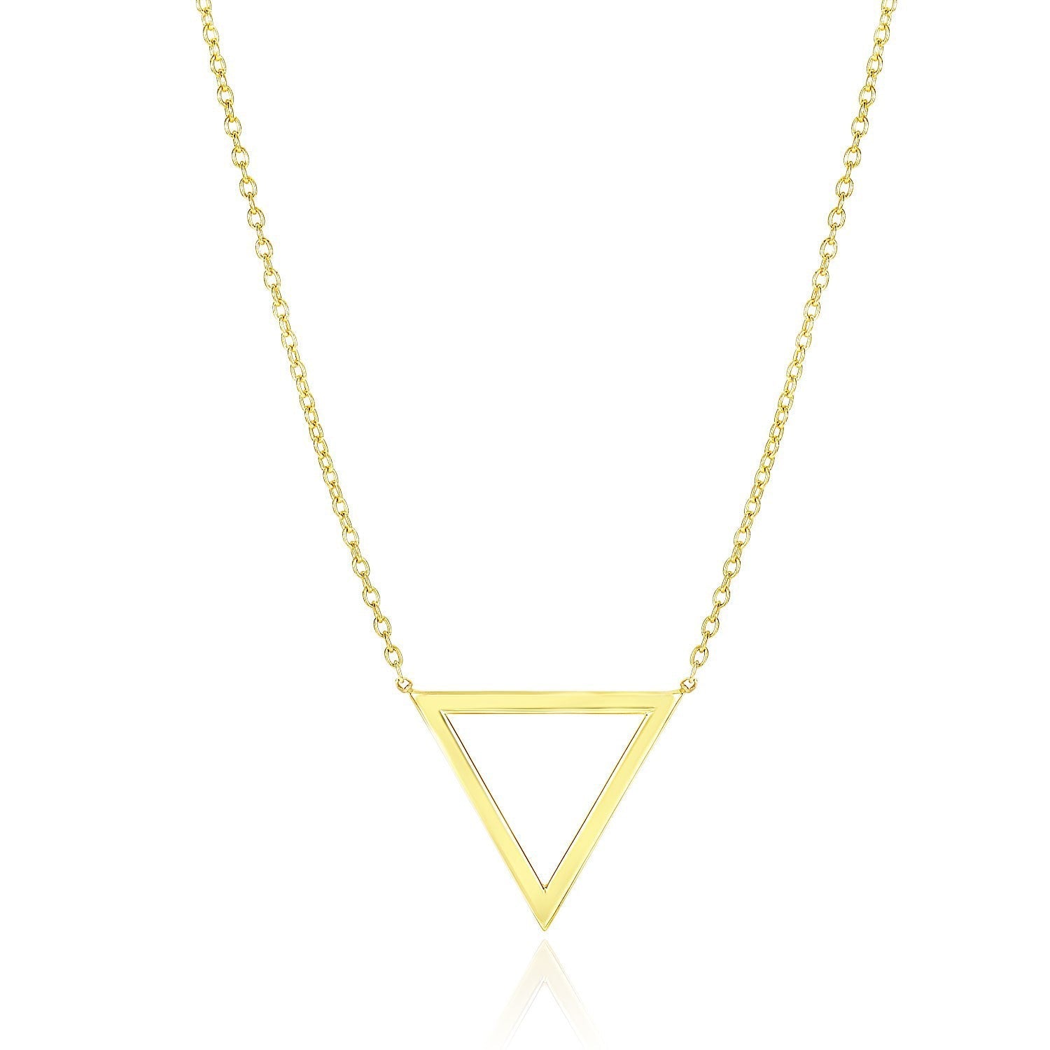 14k Yellow Gold Delta Symbol Chain Necklace by Bids.com