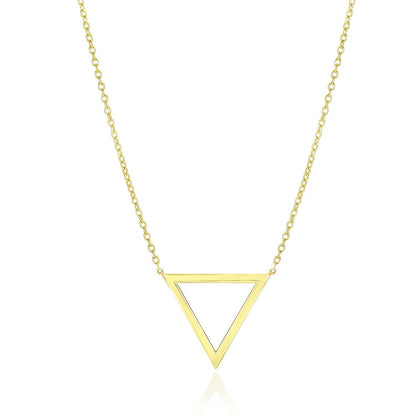 14k Yellow Gold Delta Symbol Chain Necklace by Bids.com