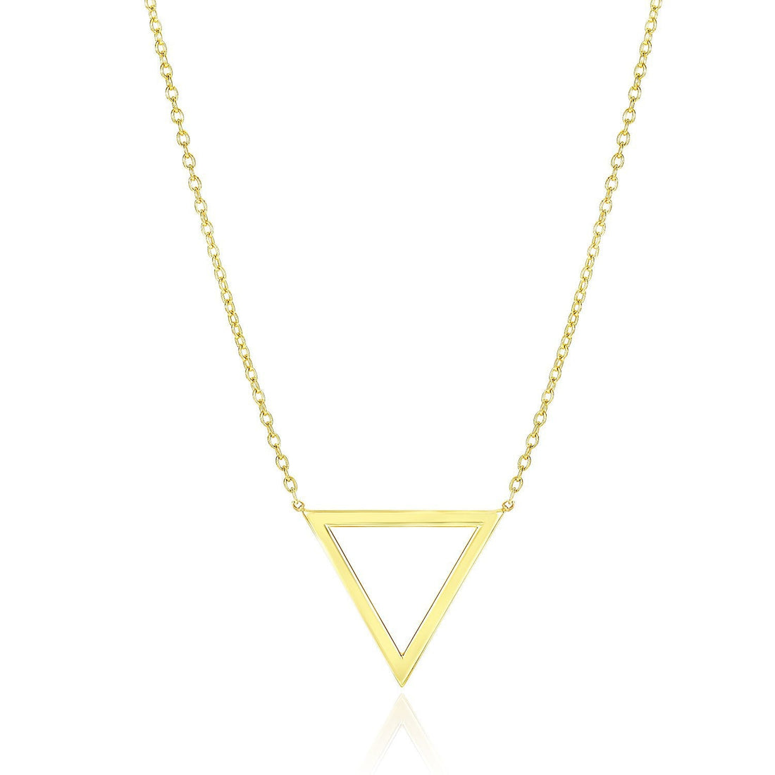 14k Yellow Gold Delta Symbol Chain Necklace by Bids.com