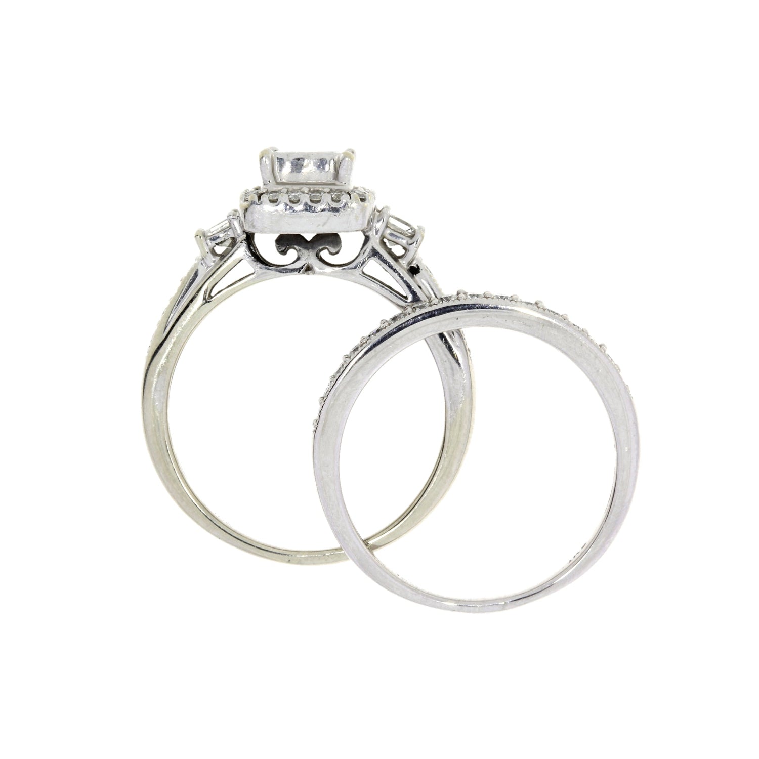 1.00ct Diamond Engagement Ring Set 10KT White Gold by Bids.com