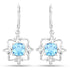 5.30 Carat Genuine Swiss Blue Topaz .925 Sterling Silver Earrings by Avera Group