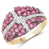 14K Yellow Gold Plated 1.70 Carat Genuine Ruby .925 Sterling Silver Ring by Bids.com
