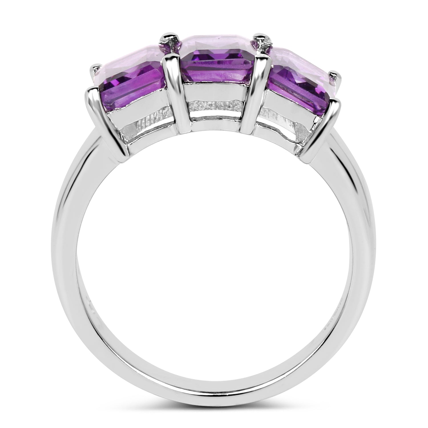 2.85 Carat Genuine Amethyst .925 Sterling Silver Ring by Bids.com
