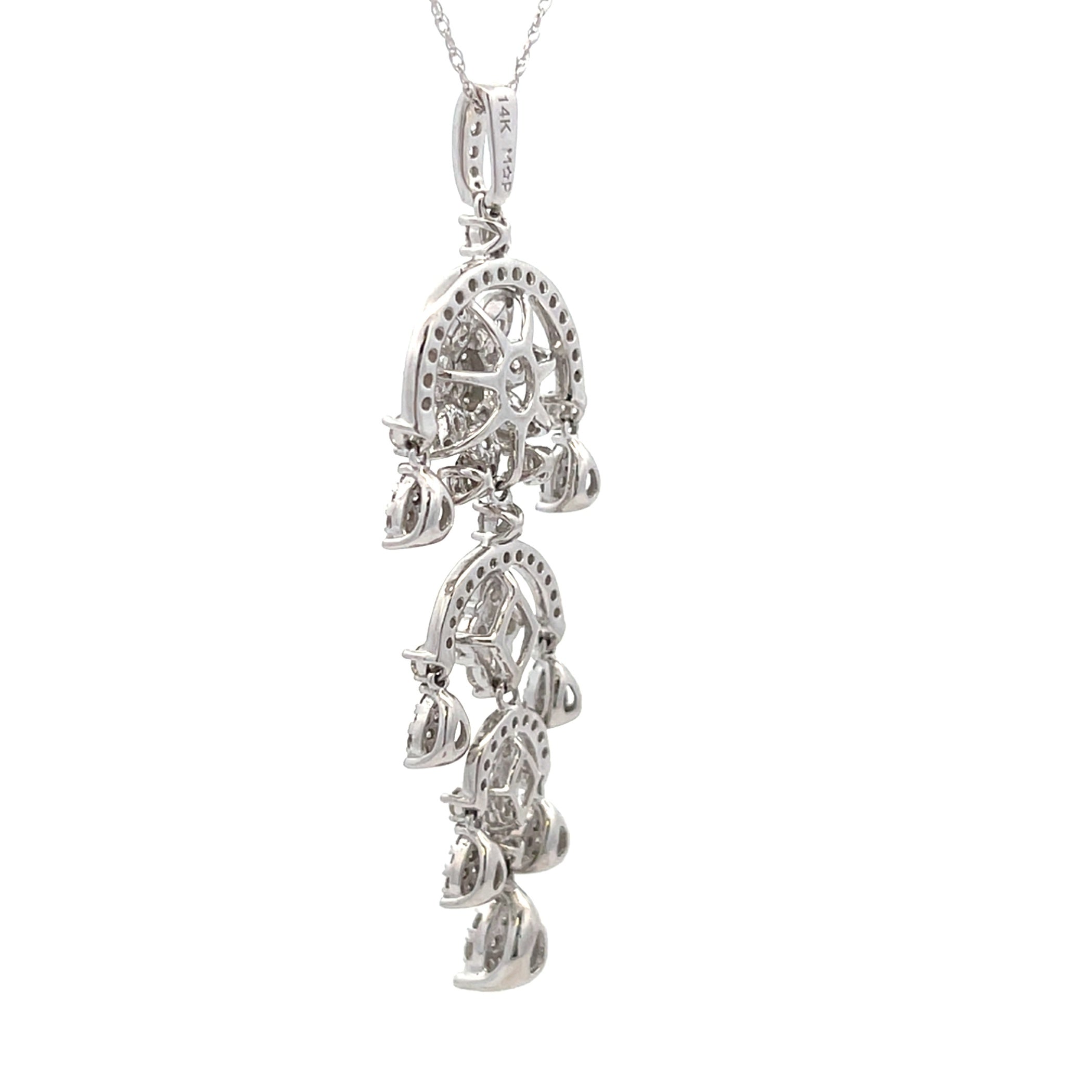 Natural 1.50ct Diamond Fashion Pendants 14KT White Gold by Bids.com