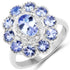 1.77 Carat Genuine Tanzanite and White Topaz .925 Sterling Silver Ring by Bids.com