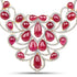 160.14 Carat Glass Filled Ruby and White Diamond .925 Sterling Silver Necklace by Bids.com