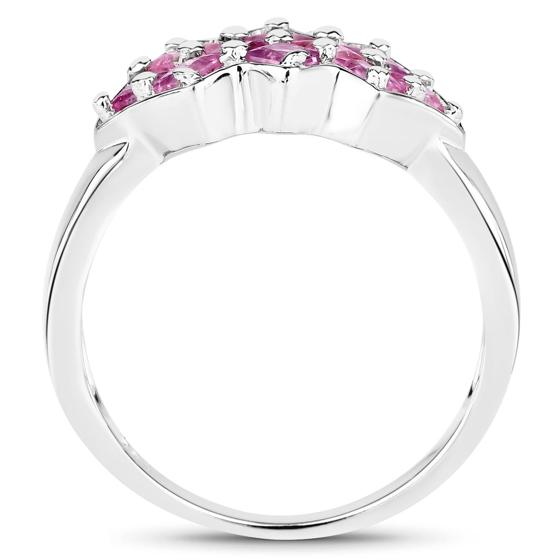 1.20 Carat Genuine Pink Sapphire .925 Sterling Silver Ring by Bids.com