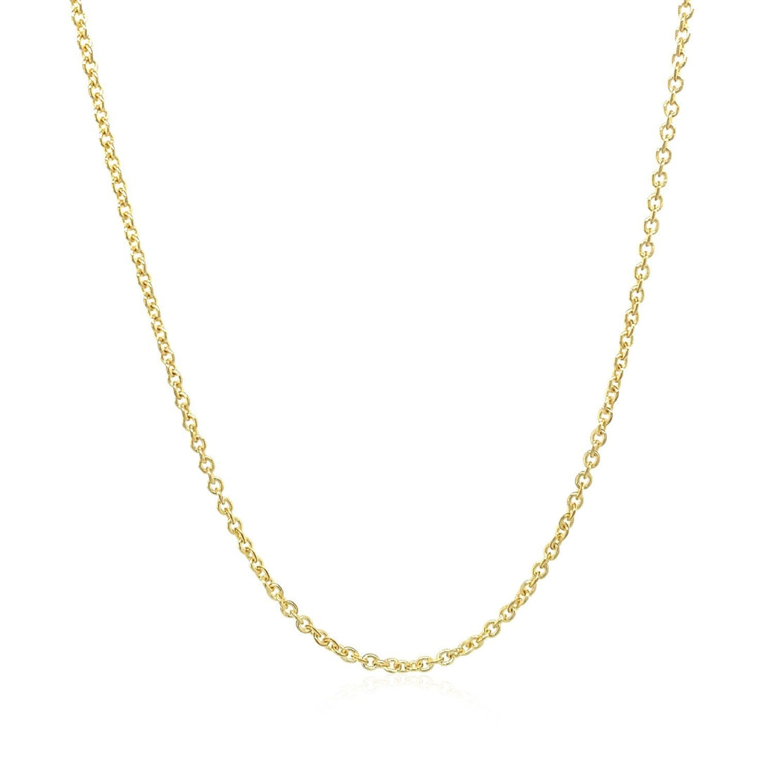 14k Yellow Gold Forsantina Lite Cable Link Chain 1.5mm by Bids.com