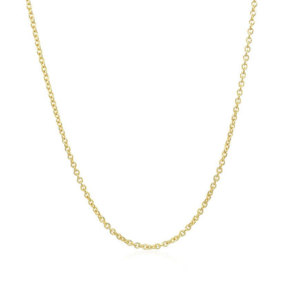 14k Yellow Gold Forsantina Lite Cable Link Chain 1.5mm by Bids.com