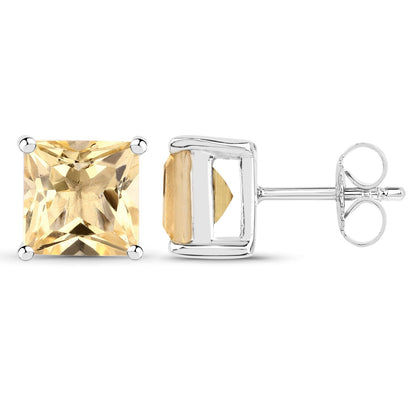3.06 Carat Genuine Citrine .925 Sterling Silver Earrings  DestGlow