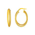 14k Yellow Gold Two Part Textured Twisted Oval Hoop Earrings by Bids.com