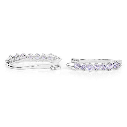 0.98 Carat Genuine Tanzanite .925 Sterling Silver Earrings  DestGlow