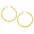 10k Yellow Gold Polished Hoop Earrings (40 mm)  DestGlow