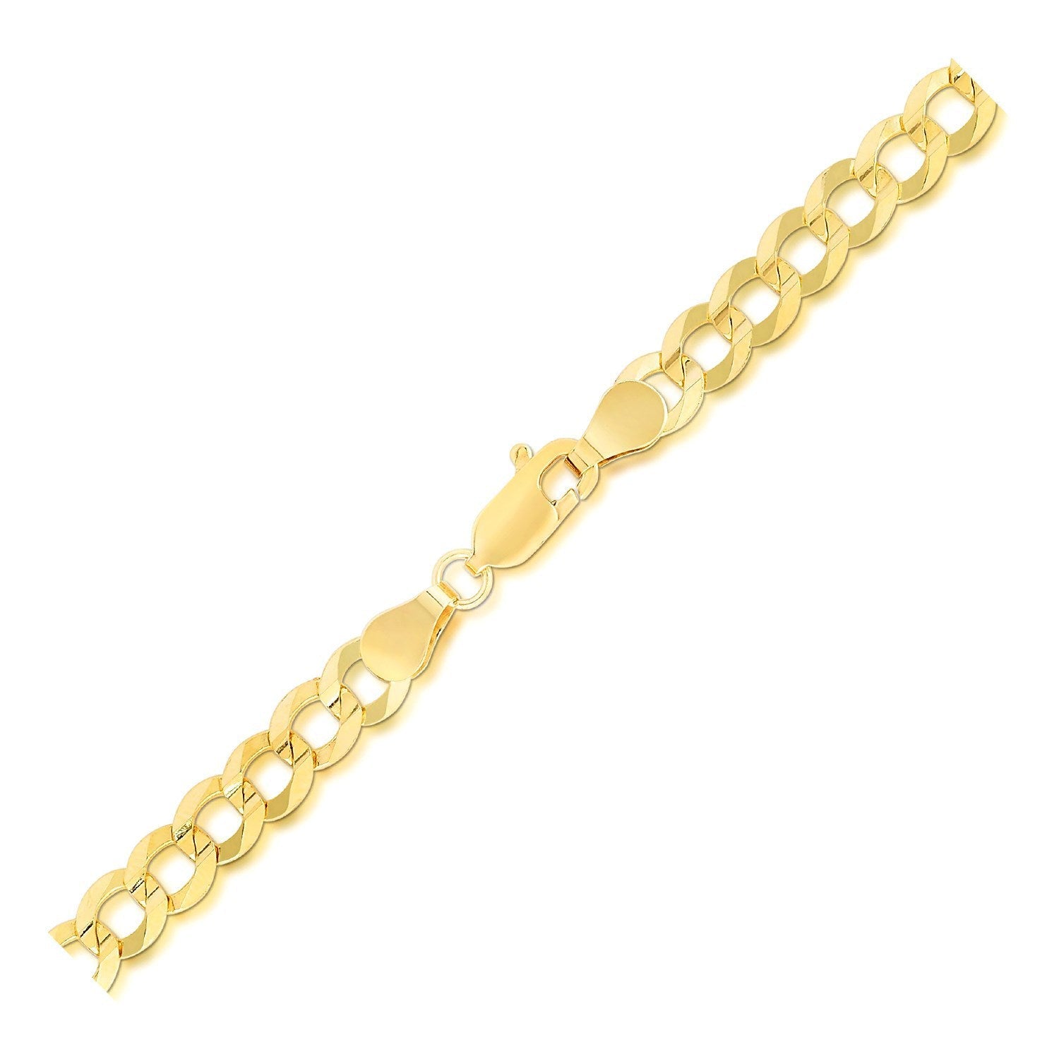 5.7mm 14k Yellow Gold Solid Curb Bracelet by Bids.com