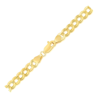 5.7mm 14k Yellow Gold Solid Curb Bracelet by Bids.com