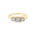 10K Yellow Gold 1/2 Cttw Miracle Set Round Diamond Three Stone Illusion Plate Ring (I-J Color, I2-I3 Clarity) - Size 7 by Bids.com