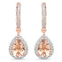 2.03 Carat Genuine Morganite and White Topaz .925 Sterling Silver Earrings by Bids.com