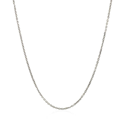 18k White Gold Cable Chain 1.1mm by Bids.com