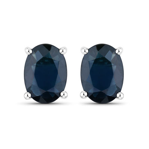 1.90 Carat Genuine Blue Sapphire 10K White Gold Earrings by Bids.com