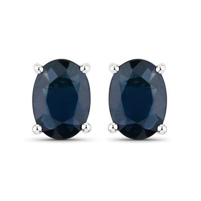 1.90 Carat Genuine Blue Sapphire 10K White Gold Earrings by Bids.com