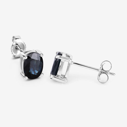 1.90 Carat Genuine Blue Sapphire 10K White Gold Earrings by Bids.com