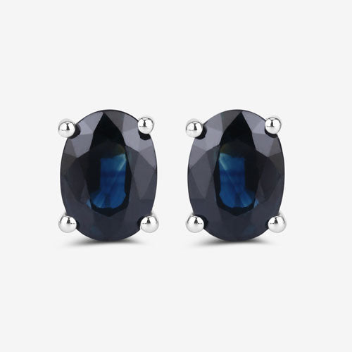 1.90 Carat Genuine Blue Sapphire 10K White Gold Earrings by Bids.com