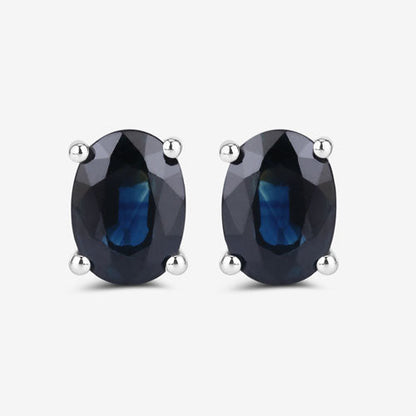 1.90 Carat Genuine Blue Sapphire 10K White Gold Earrings by Bids.com