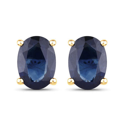 1.90 Carat Genuine Blue Sapphire 10K Yellow Gold Earrings by Bids.com