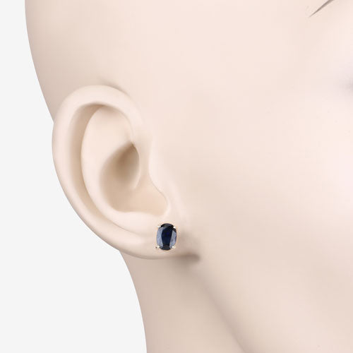 1.90 Carat Genuine Blue Sapphire 10K Yellow Gold Earrings by Bids.com