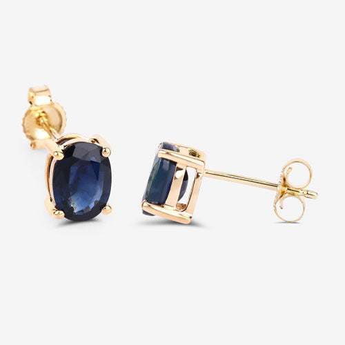 1.90 Carat Genuine Blue Sapphire 10K Yellow Gold Earrings by Bids.com