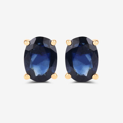1.90 Carat Genuine Blue Sapphire 10K Yellow Gold Earrings by Bids.com