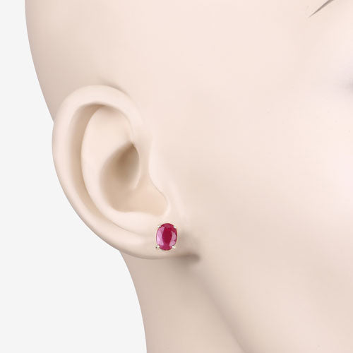 1.70 Carat Genuine Ruby 10K Yellow Gold Earrings by Bids.com