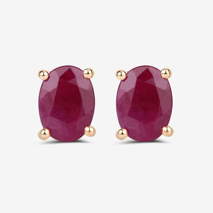 1.70 Carat Genuine Ruby 10K Yellow Gold Earrings by Bids.com