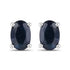 0.96 Carat Genuine Blue Sapphire 10K White Gold Earrings  DestGlow