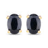 0.96 Carat Genuine Blue Sapphire 10K Yellow Gold Earrings  DestGlow