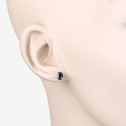 0.96 Carat Genuine Blue Sapphire 10K Yellow Gold Earrings  DestGlow