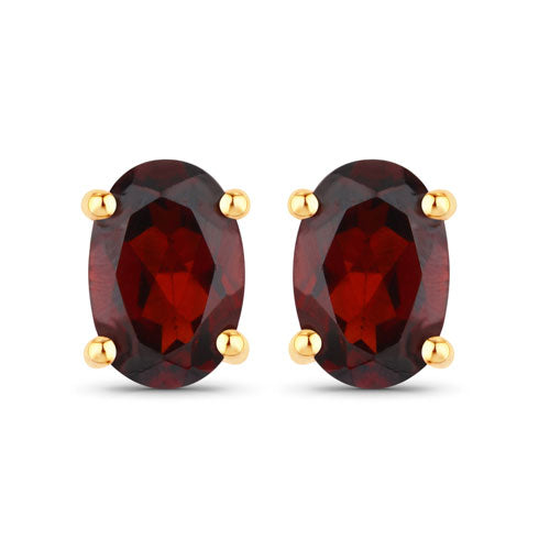 1.02 Carat Genuine Garnet .925 Sterling Silver Earrings  DestGlow