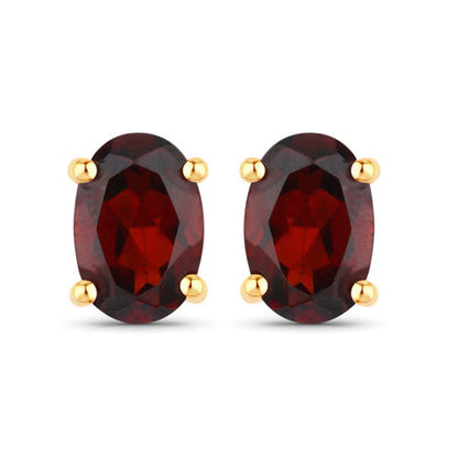 1.02 Carat Genuine Garnet .925 Sterling Silver Earrings  DestGlow
