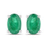 0.88 Carat Genuine Zambian Emerald 10K White Gold Earrings  DestGlow