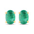 0.88 Carat Genuine Zambian Emerald 10K Yellow Gold Earrings by Bids.com