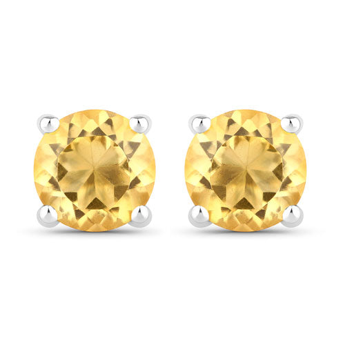 0.90 Carat Genuine Citrine .925 Sterling Silver Earrings  DestGlow
