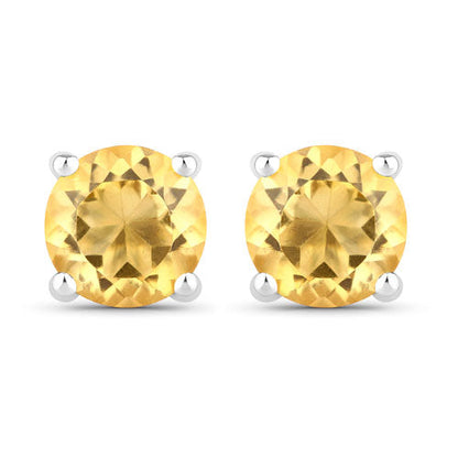 0.90 Carat Genuine Citrine .925 Sterling Silver Earrings  DestGlow