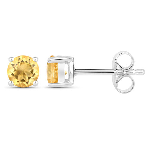 0.90 Carat Genuine Citrine .925 Sterling Silver Earrings  DestGlow