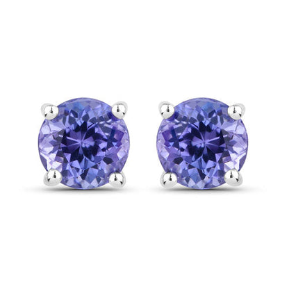 0.94 Carat Genuine Tanzanite .925 Sterling Silver Earrings  DestGlow