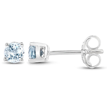 0.64 Carat Genuine Blue Topaz .925 Sterling Silver Earrings  DestGlow
